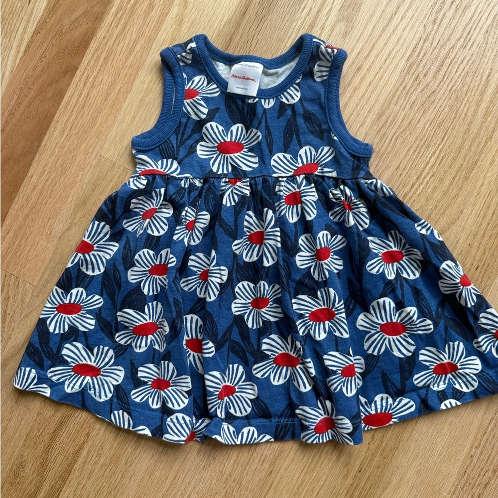 Hanna Andersson Navy Floral Kids Dress